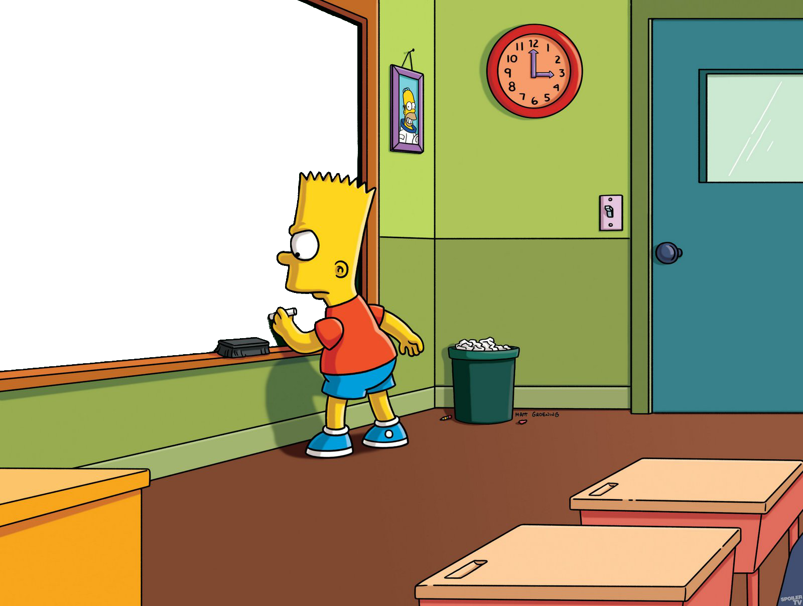 bart simpson in class